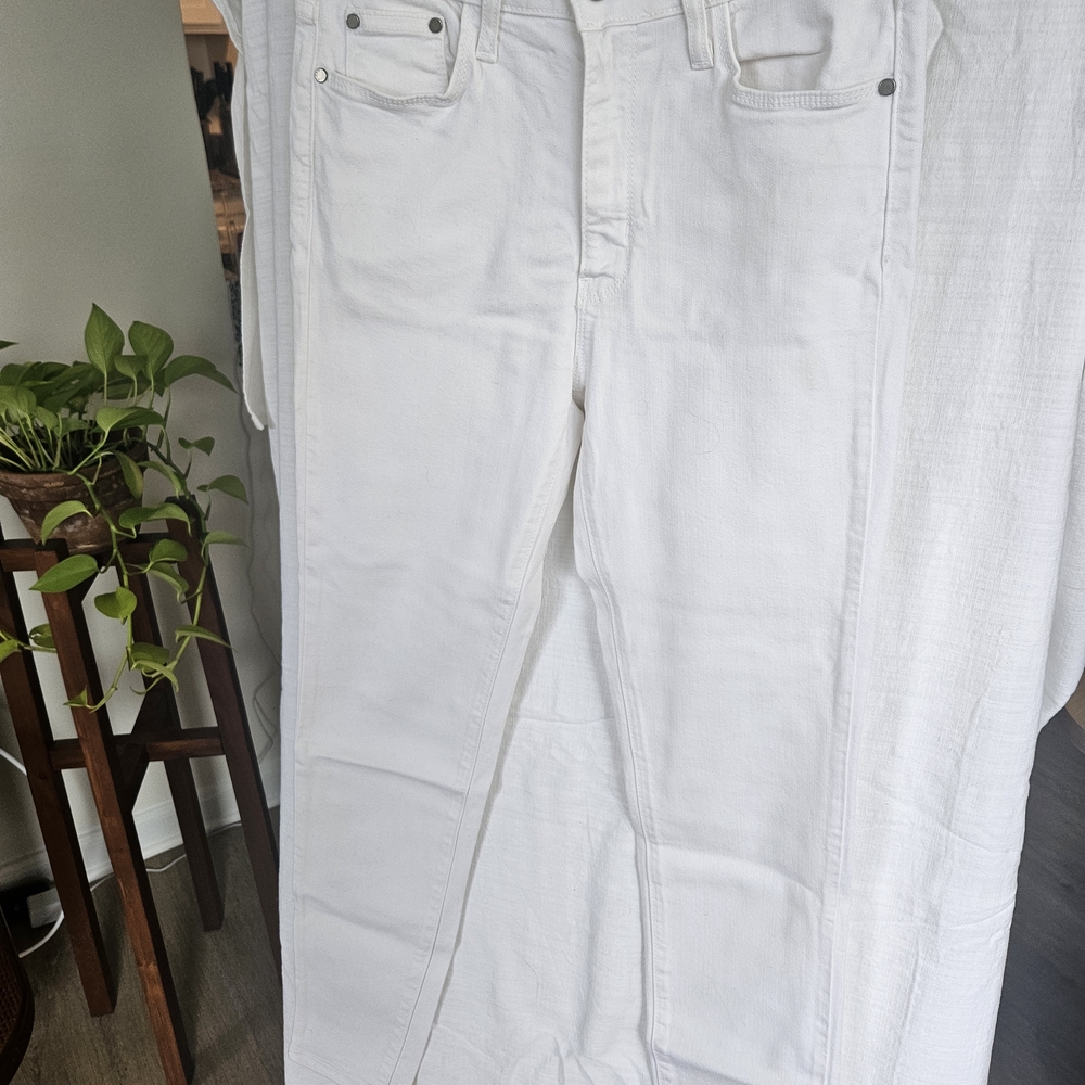 Just Black White Denim Pants